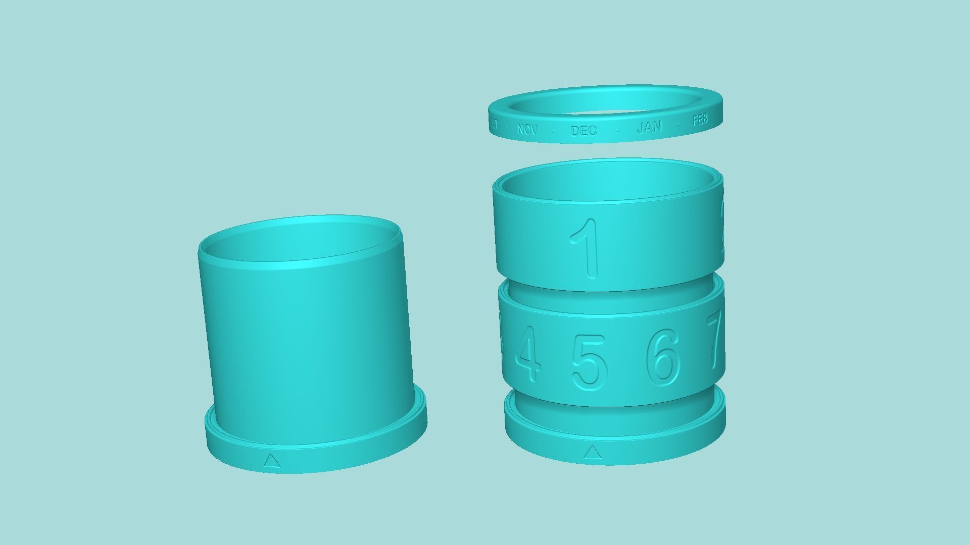 Calendar Vase - Spinning - Plant Pot - Home Decor 3D print model_3