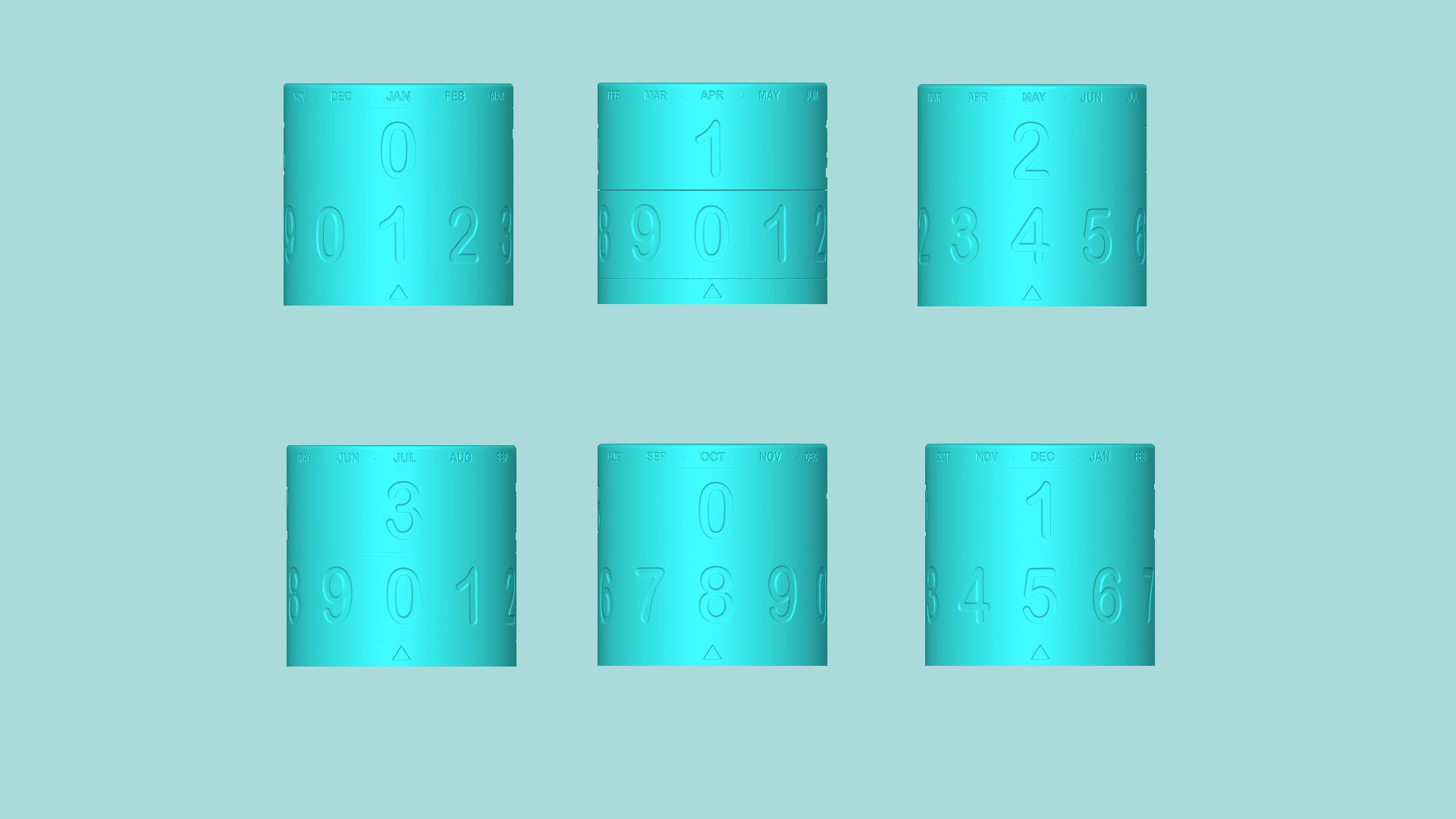 Calendar Vase - Spinning - Plant Pot - Home Decor 3D print model_6