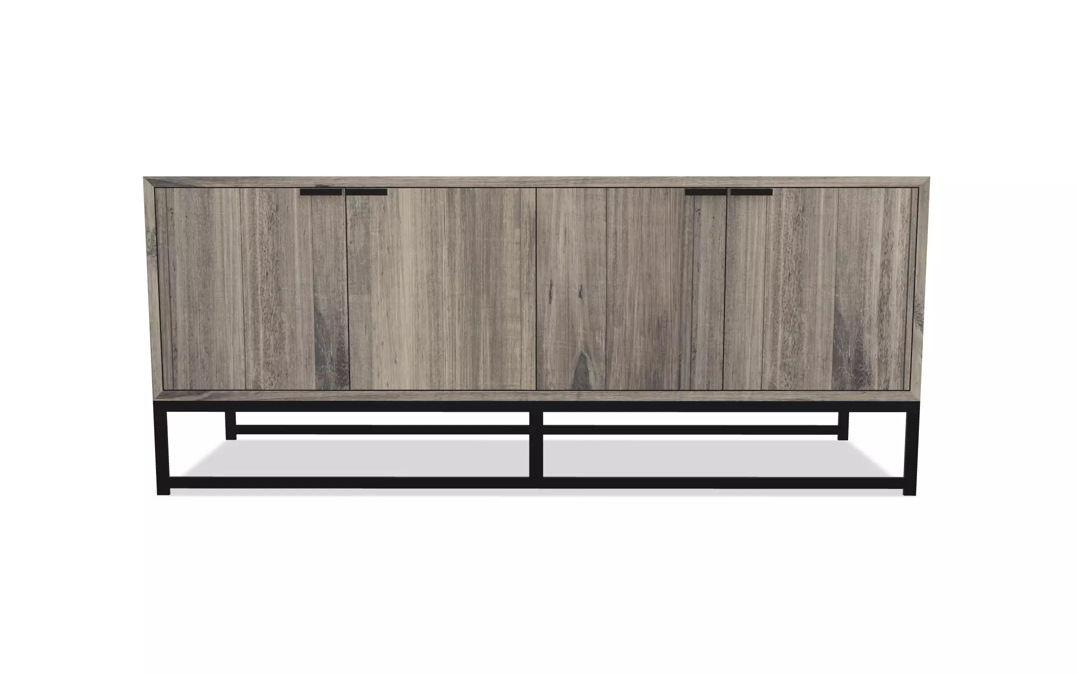 Industrial Style Wooden Sideboard 3D model_0