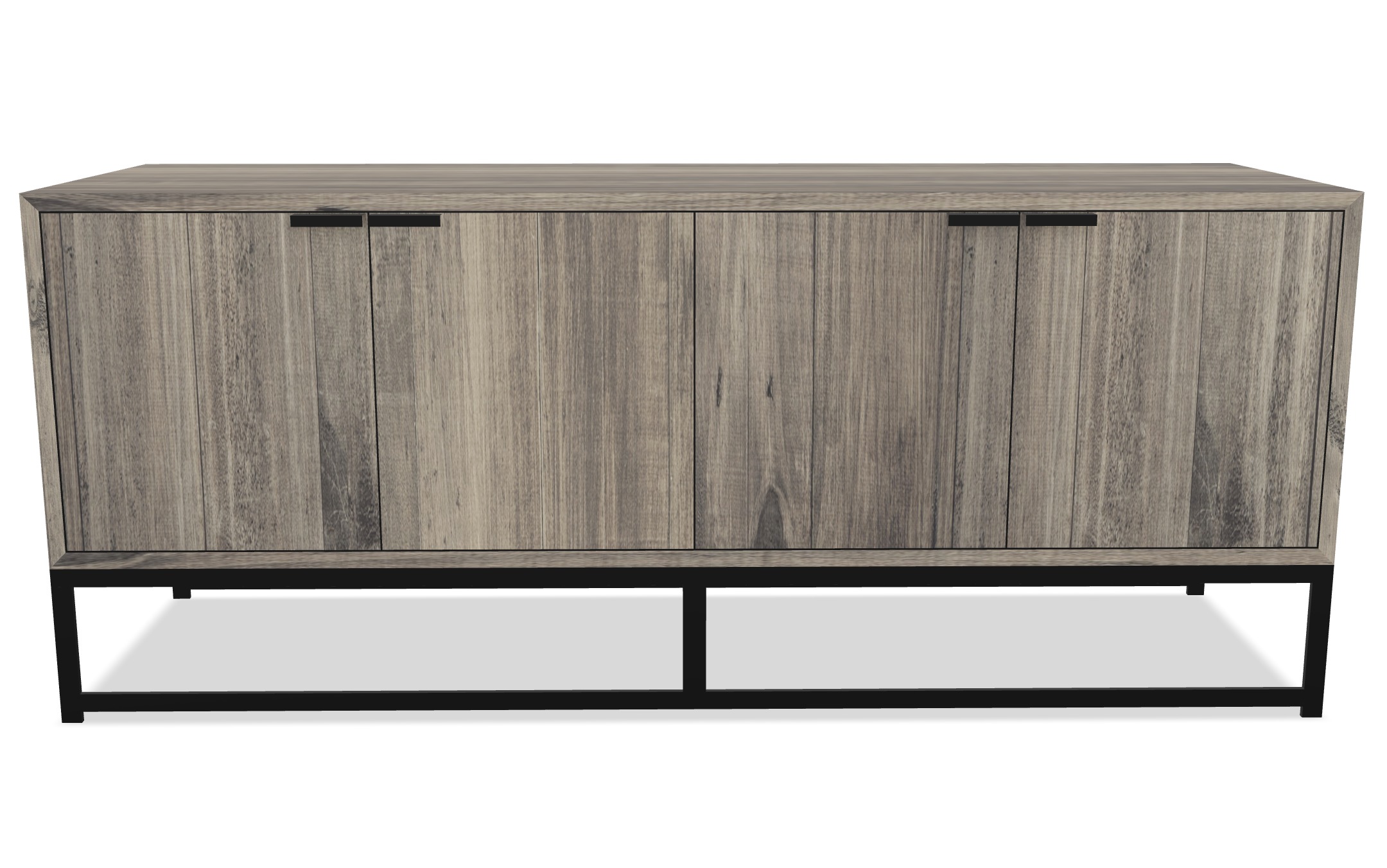 Industrial Style Wooden Sideboard 3D model_4