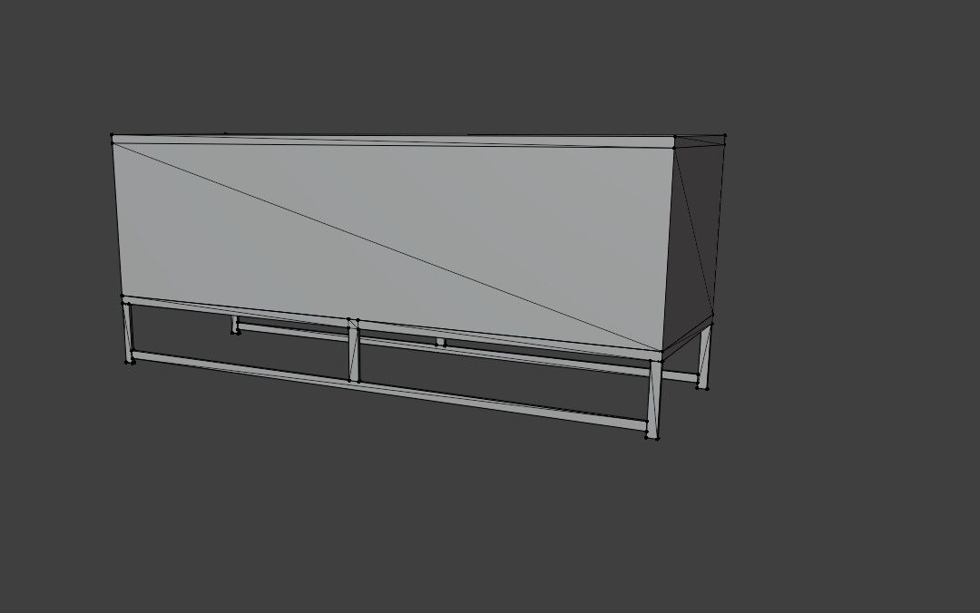 Industrial Style Wooden Sideboard 3D model_9