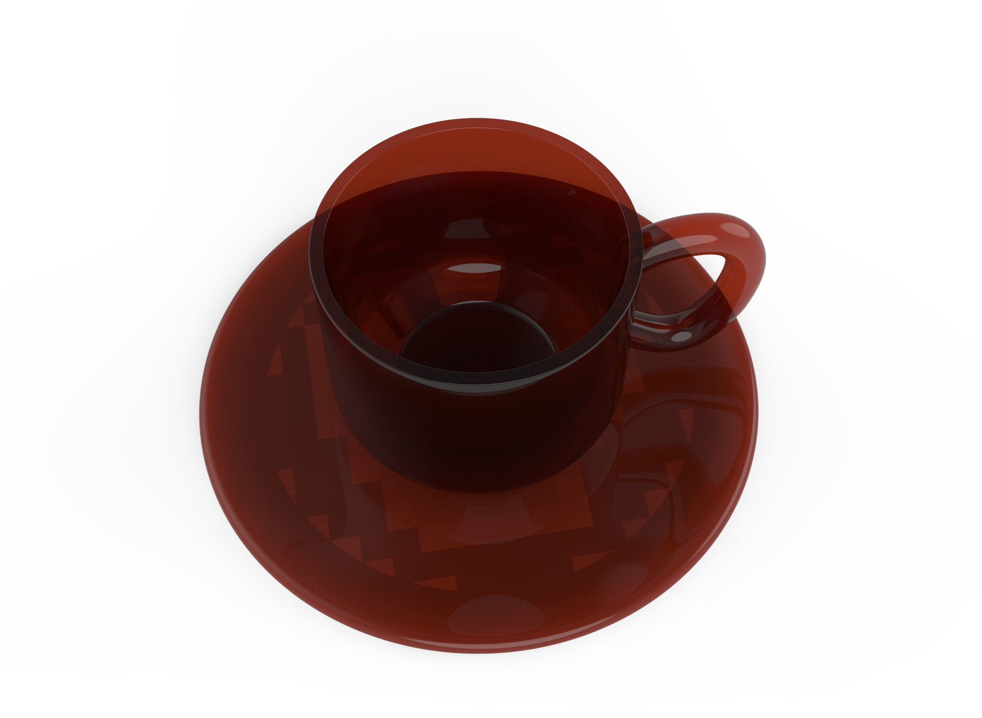 Tea Cup 3D low poly model Low-poly 3D model_5