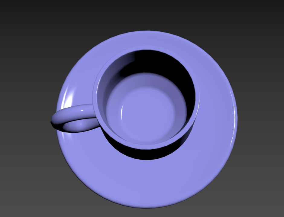 Tea Cup 3D low poly model Low-poly 3D model_25