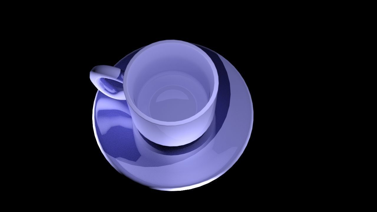 Tea Cup 3D low poly model Low-poly 3D model_14