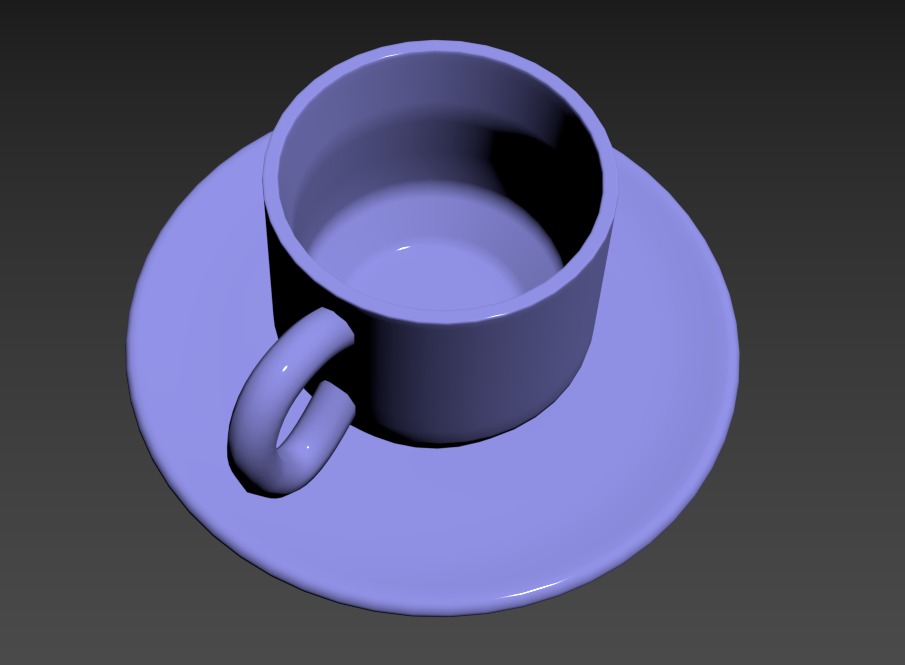 Tea Cup 3D low poly model Low-poly 3D model_20