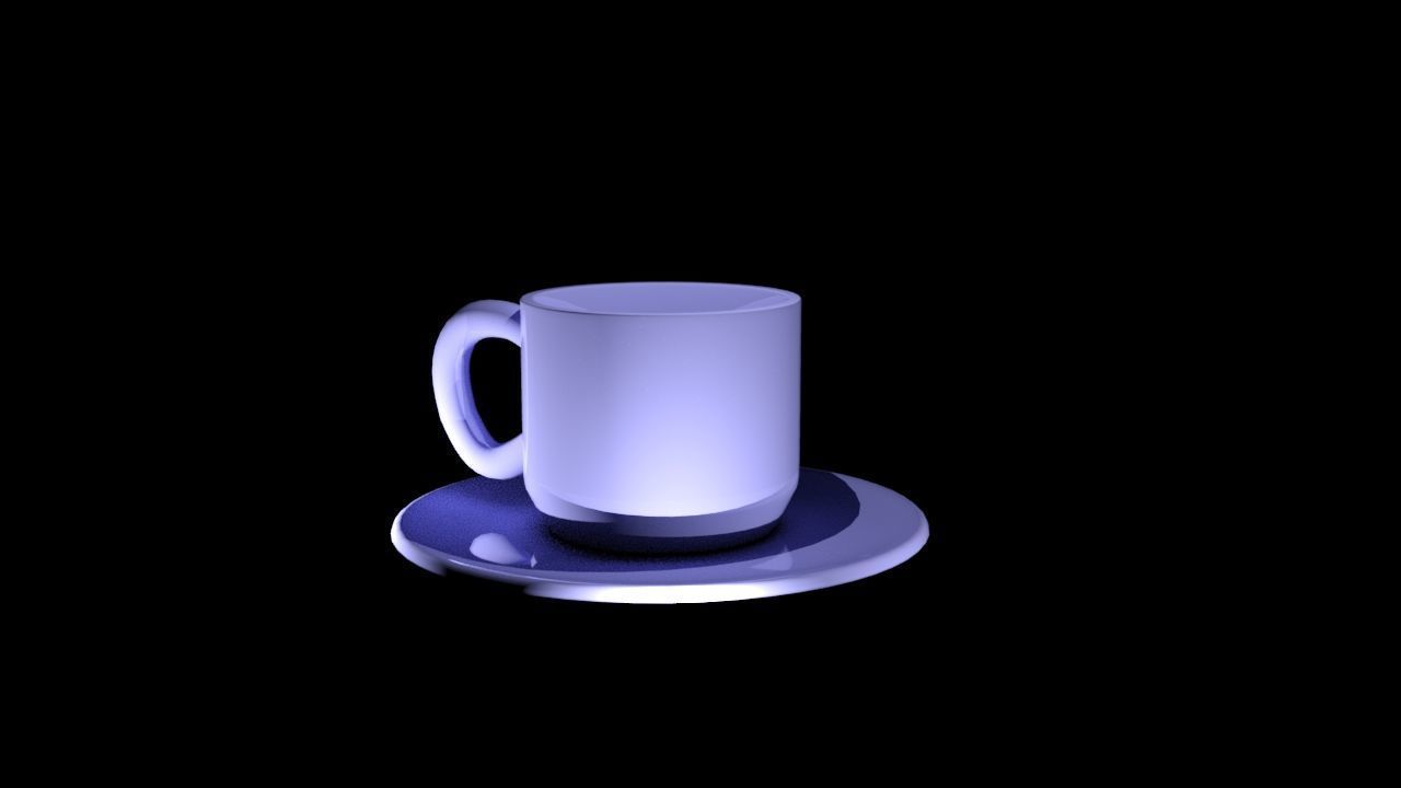 Tea Cup 3D low poly model Low-poly 3D model_15