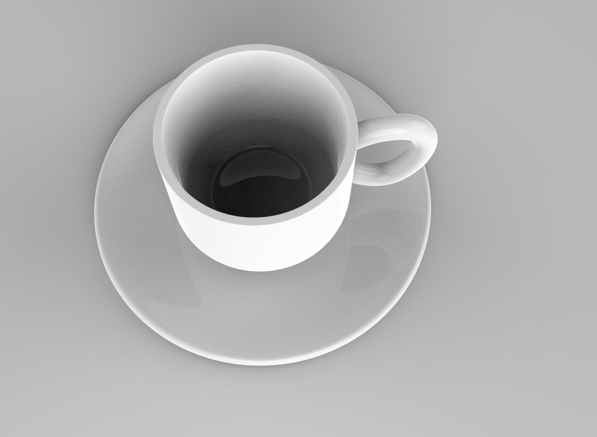 Tea Cup 3D low poly model Low-poly 3D model_1