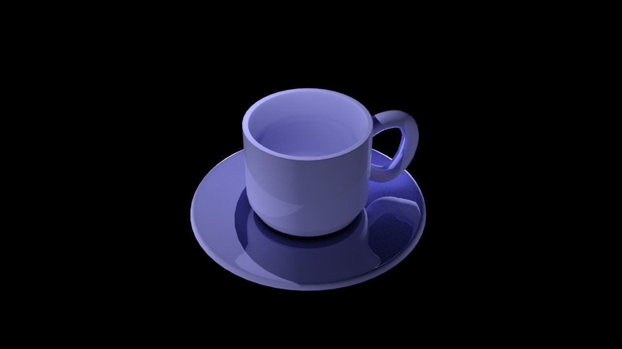 Tea Cup 3D low poly model Low-poly 3D model_16
