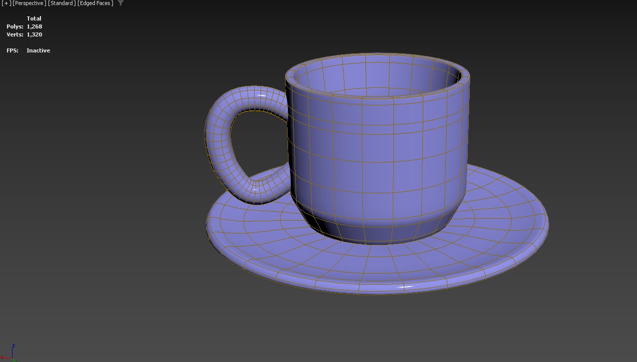 Tea Cup 3D low poly model Low-poly 3D model_32