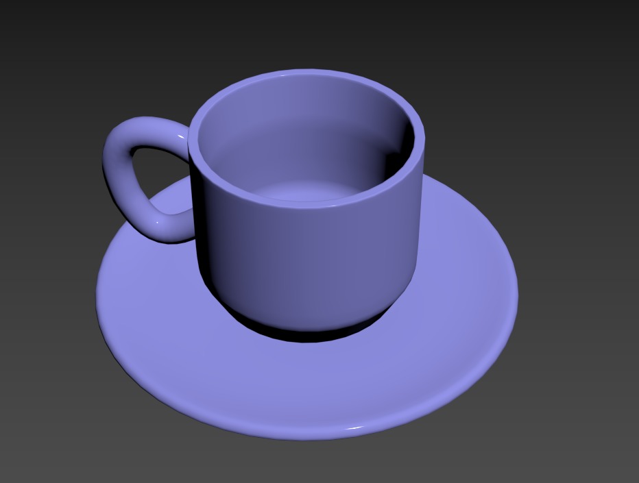 Tea Cup 3D low poly model Low-poly 3D model_27