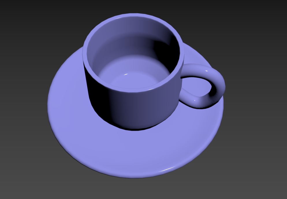 Tea Cup 3D low poly model Low-poly 3D model_19