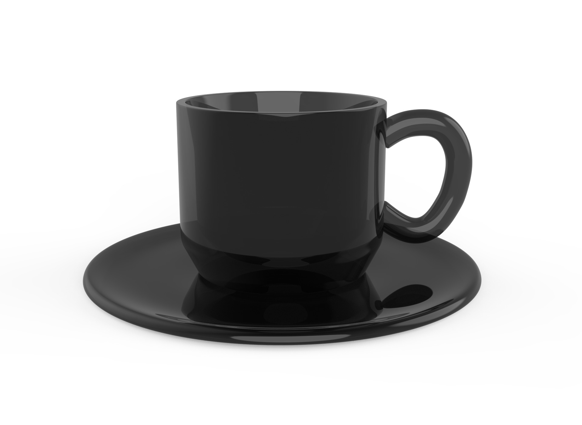 Tea Cup 3D low poly model Low-poly 3D model_12