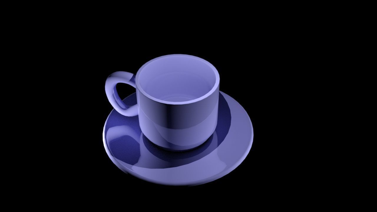 Tea Cup 3D low poly model Low-poly 3D model_17