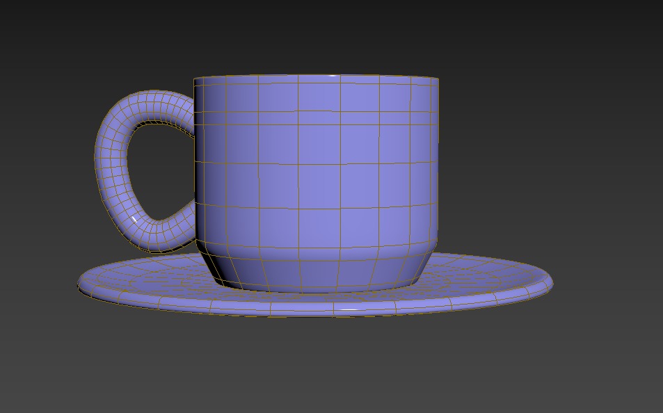Tea Cup 3D low poly model Low-poly 3D model_29
