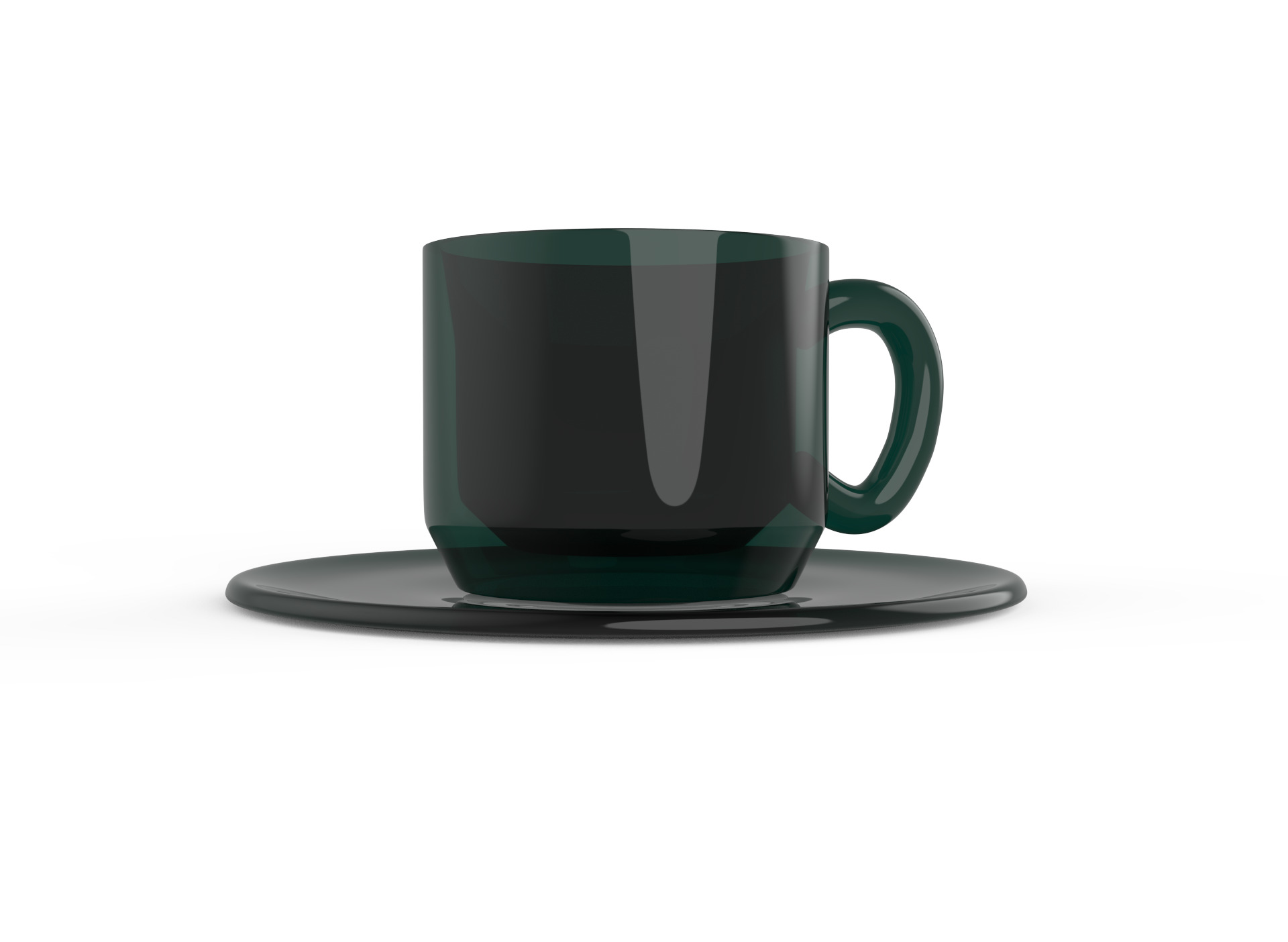 Tea Cup 3D low poly model Low-poly 3D model_9