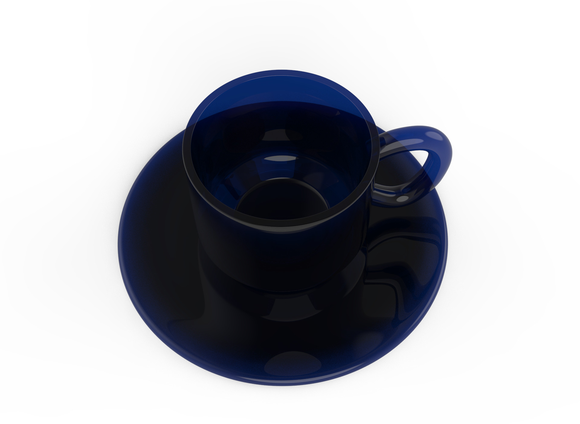 Tea Cup 3D low poly model Low-poly 3D model_3