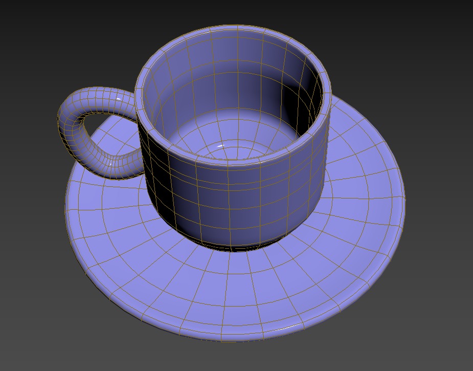 Tea Cup 3D low poly model Low-poly 3D model_28