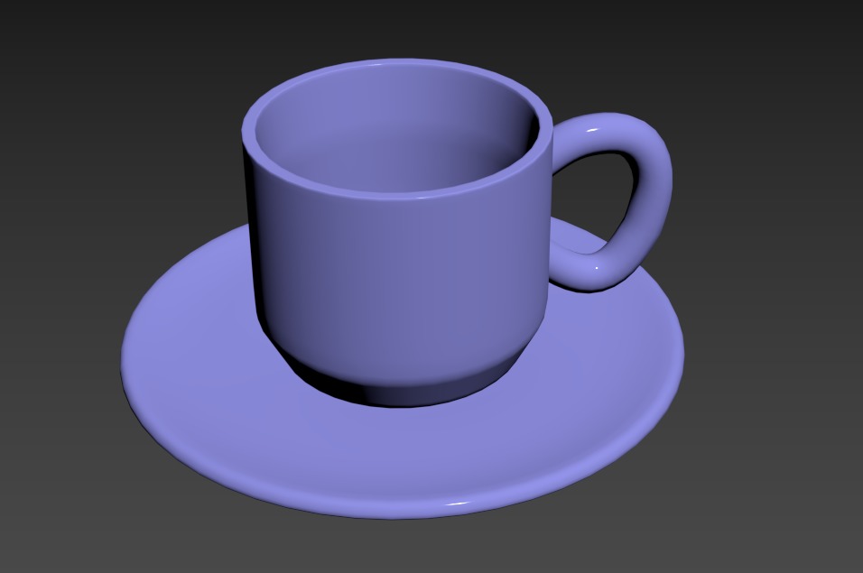 Tea Cup 3D low poly model Low-poly 3D model_18