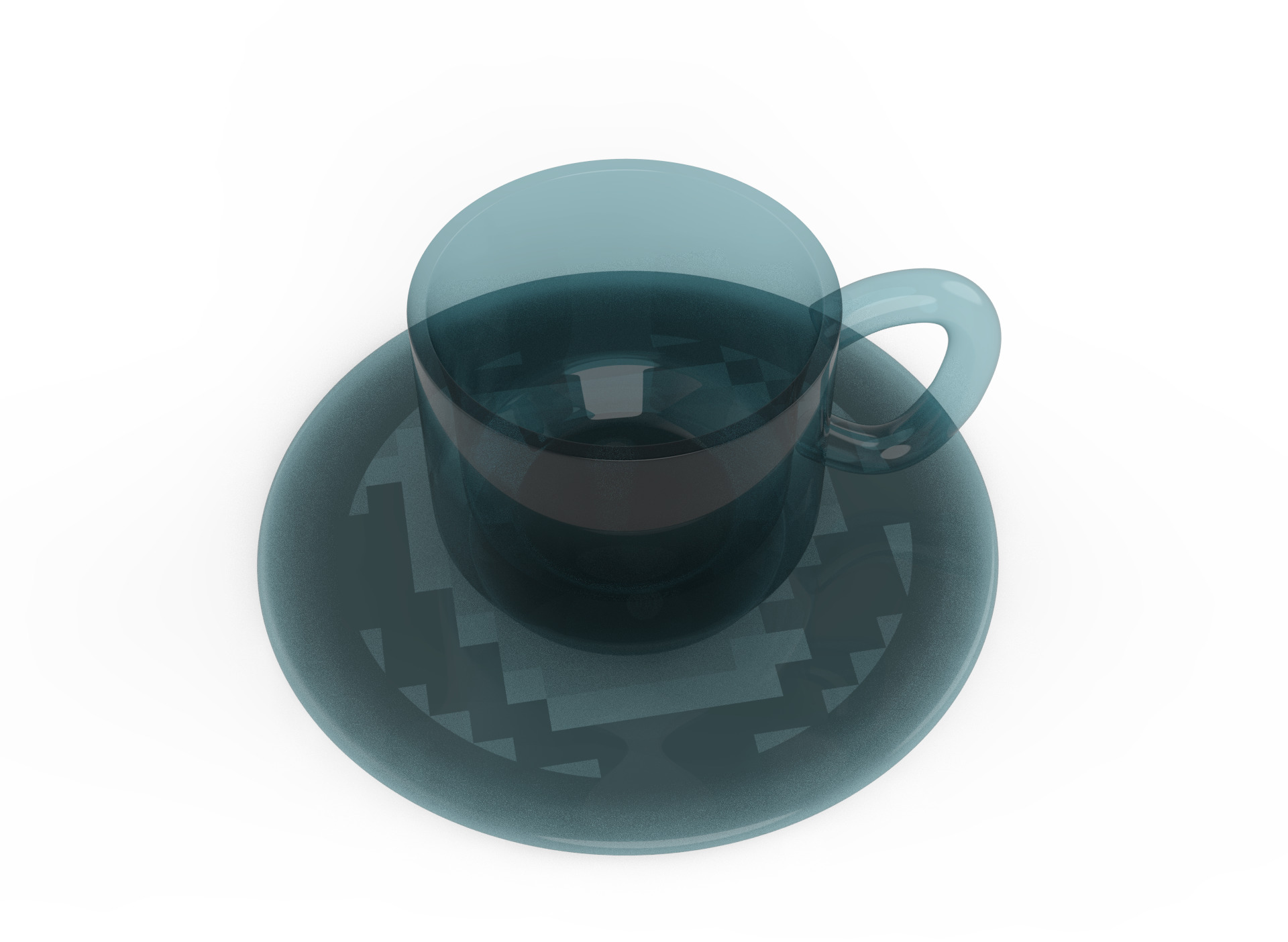 Tea Cup 3D low poly model Low-poly 3D model_7