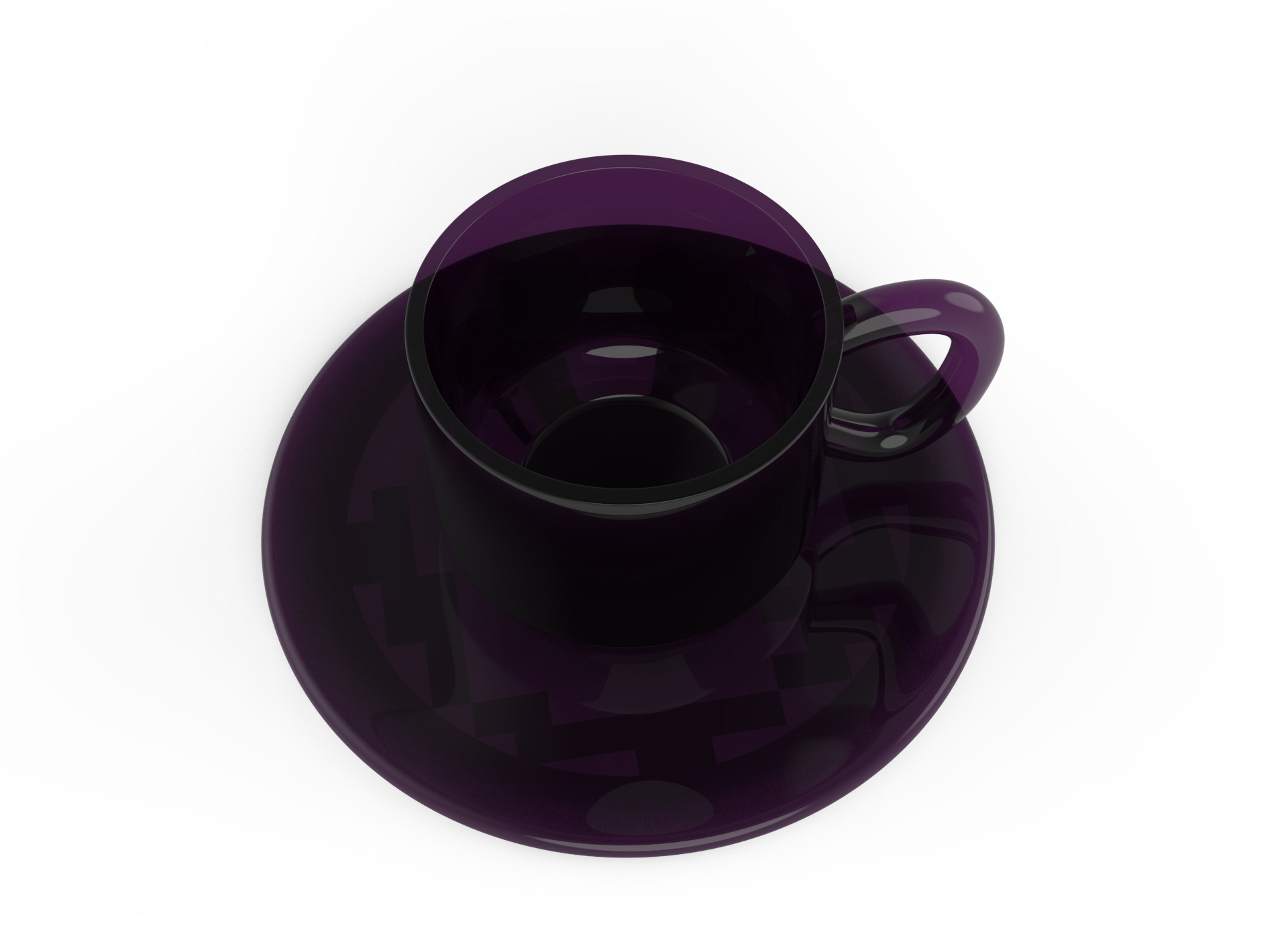 Tea Cup 3D low poly model Low-poly 3D model_2