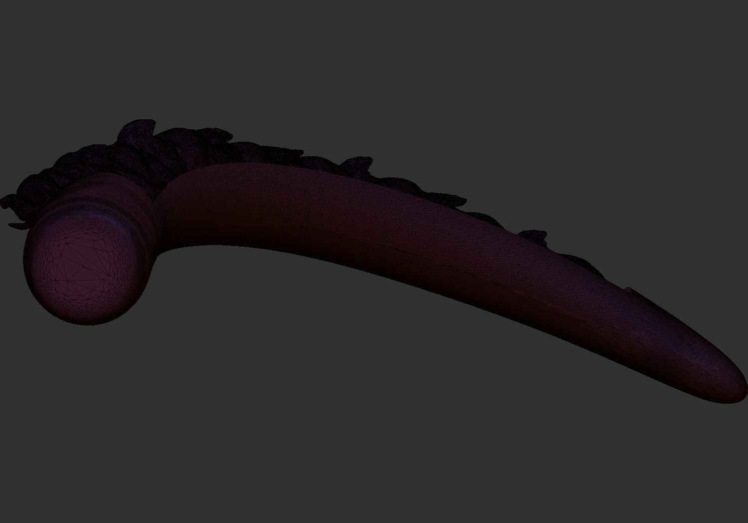 Carved Ivory Elephant Bridge 3d printable model tusk V1 3D print model_10