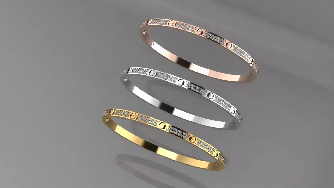 Cartier Bracelet 3D print model_0