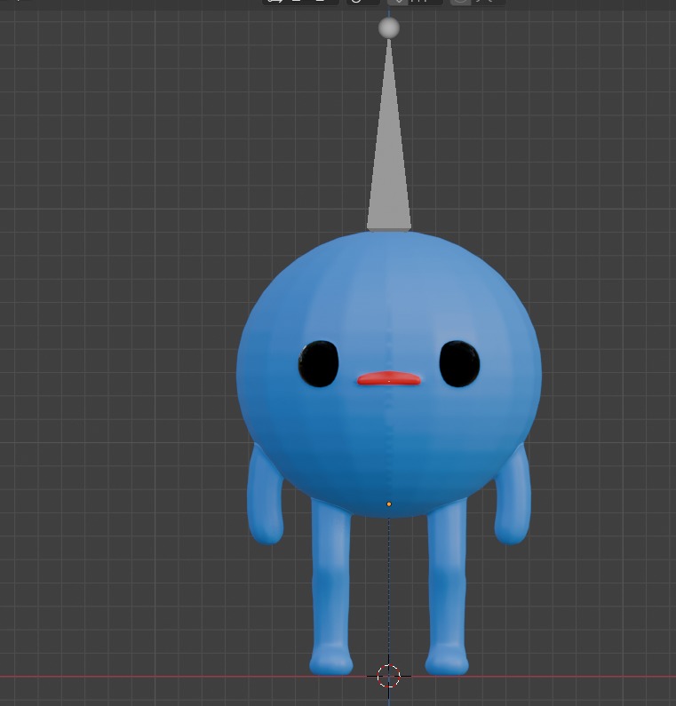 Bluefy rigged character 3D model_1