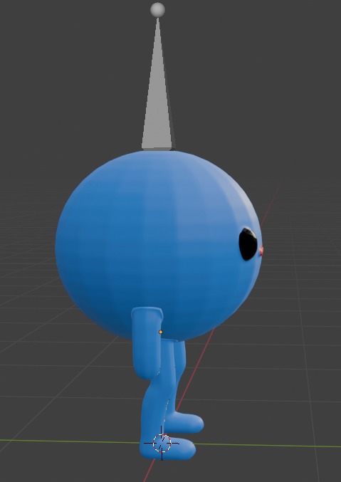 Bluefy rigged character 3D model_4