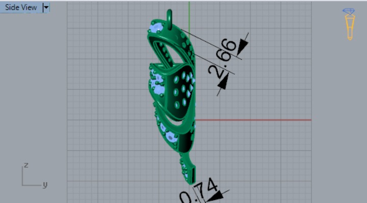 Bow tie pendant jp0004 3D print model_12