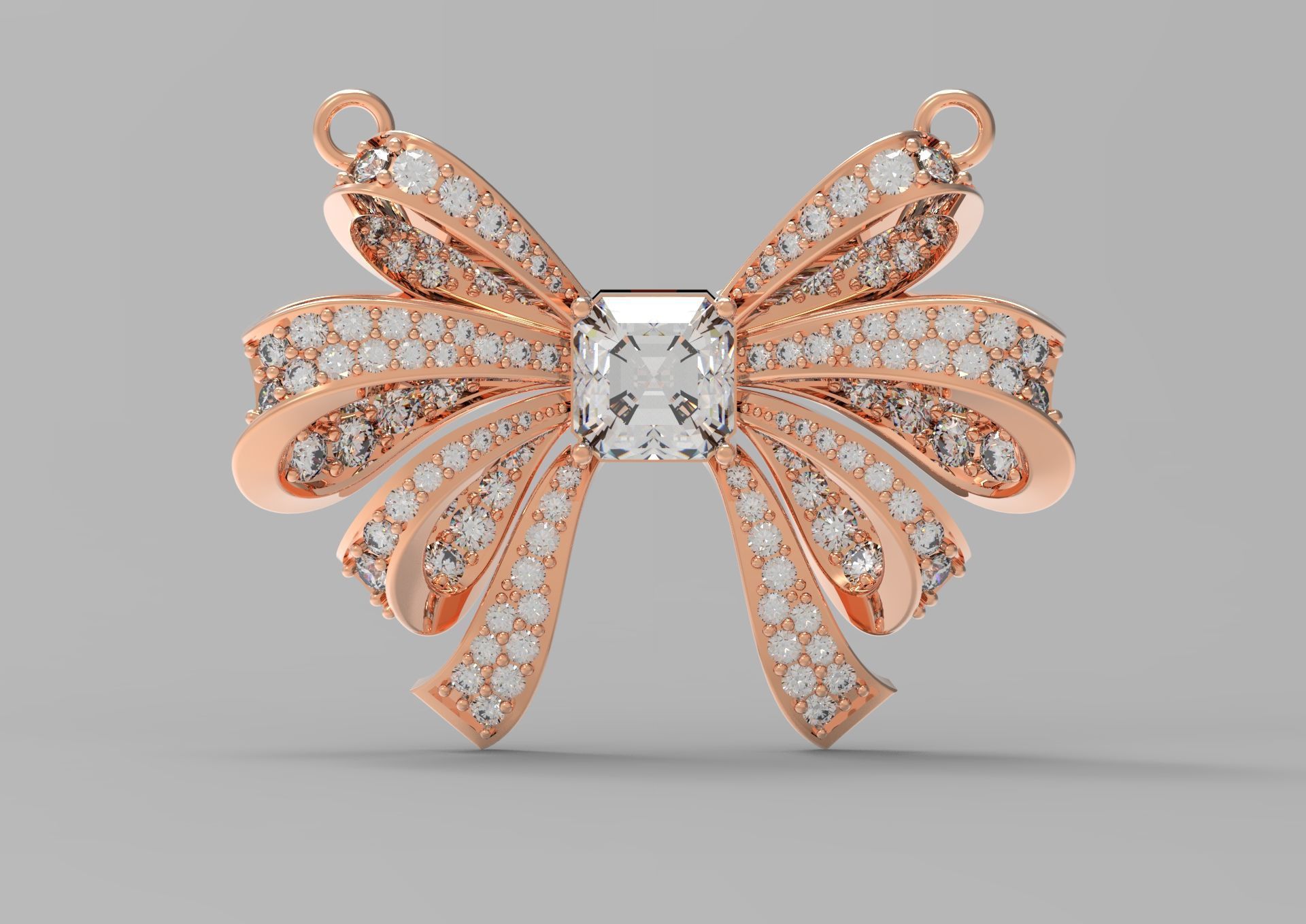 Bow tie pendant jp0004 3D print model_15