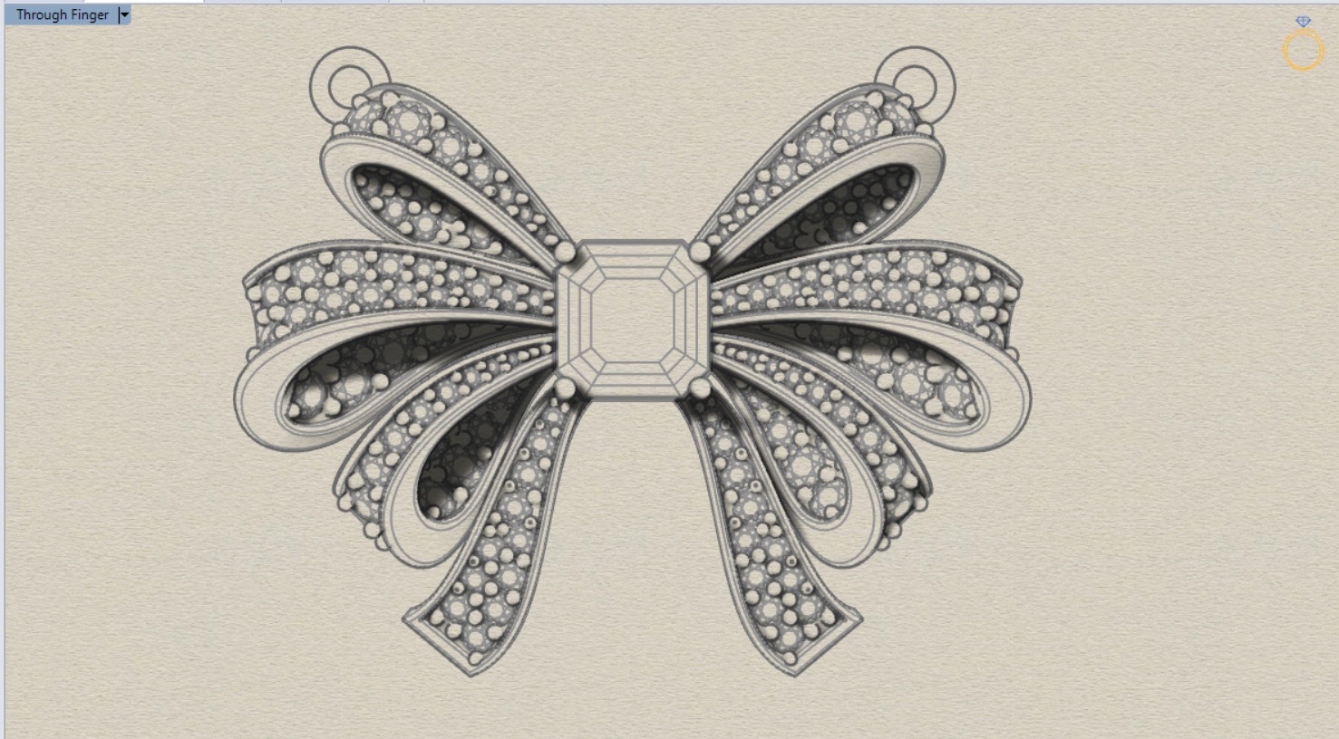 Bow tie pendant jp0004 3D print model_18