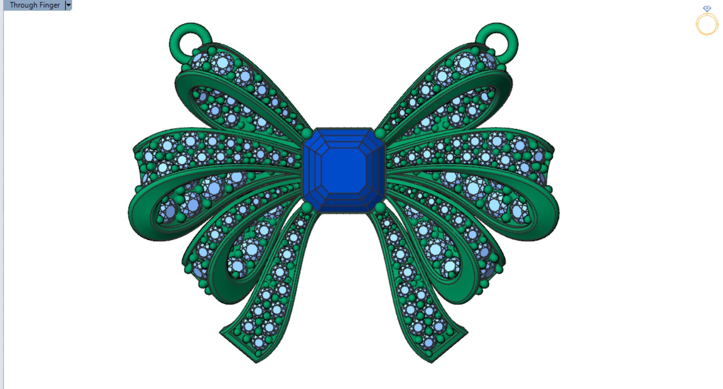 Bow tie pendant jp0004 3D print model_22