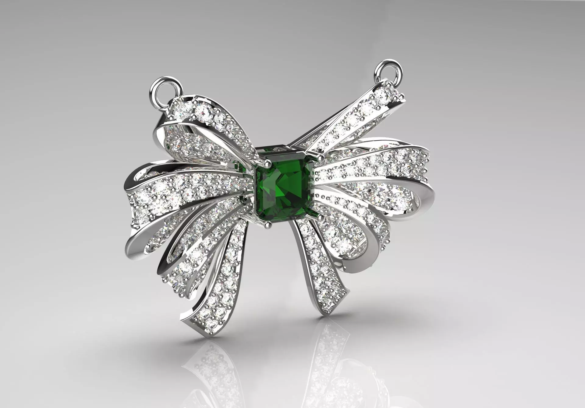 Bow tie pendant jp0004 3D print model_0