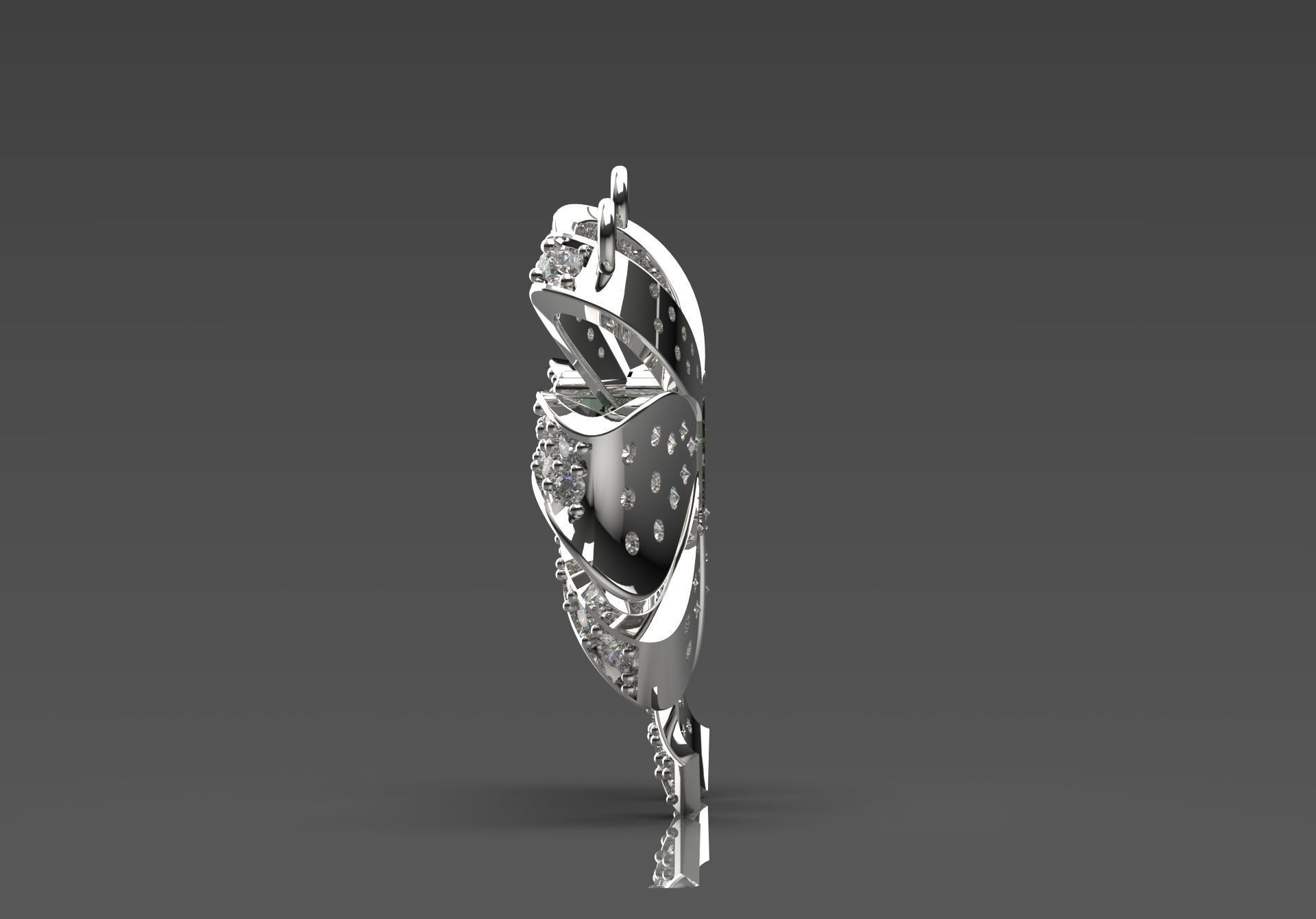 Bow tie pendant jp0004 3D print model_2