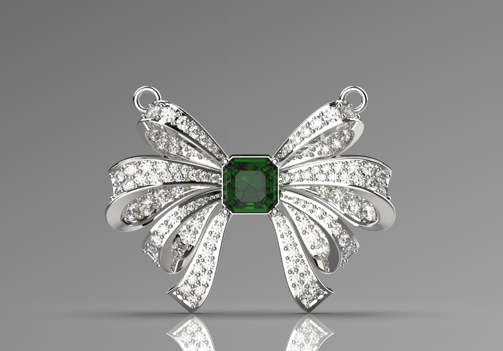 Bow tie pendant jp0004 3D print model_1