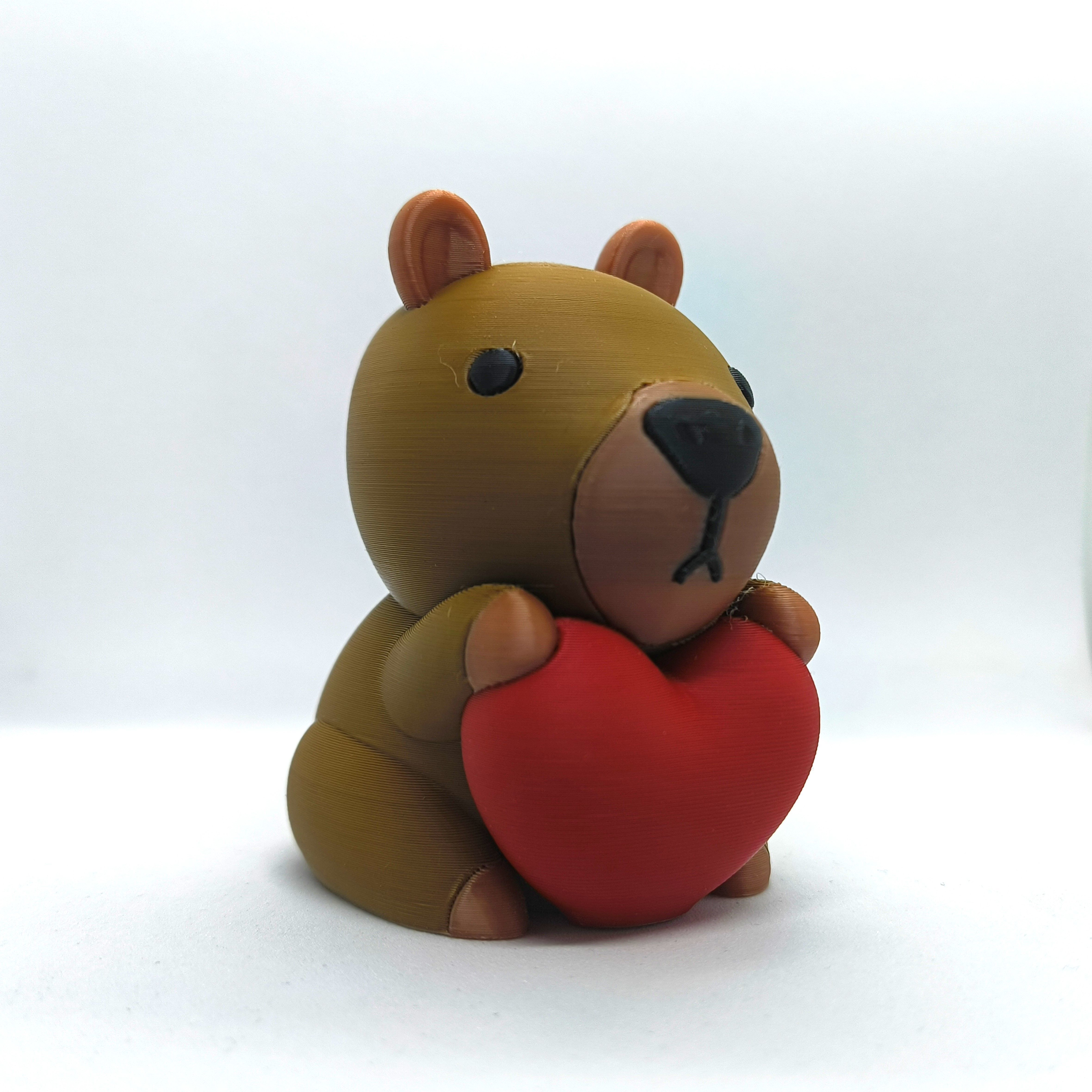 Valentines Special - Kawaii Capybara 3D print model_1