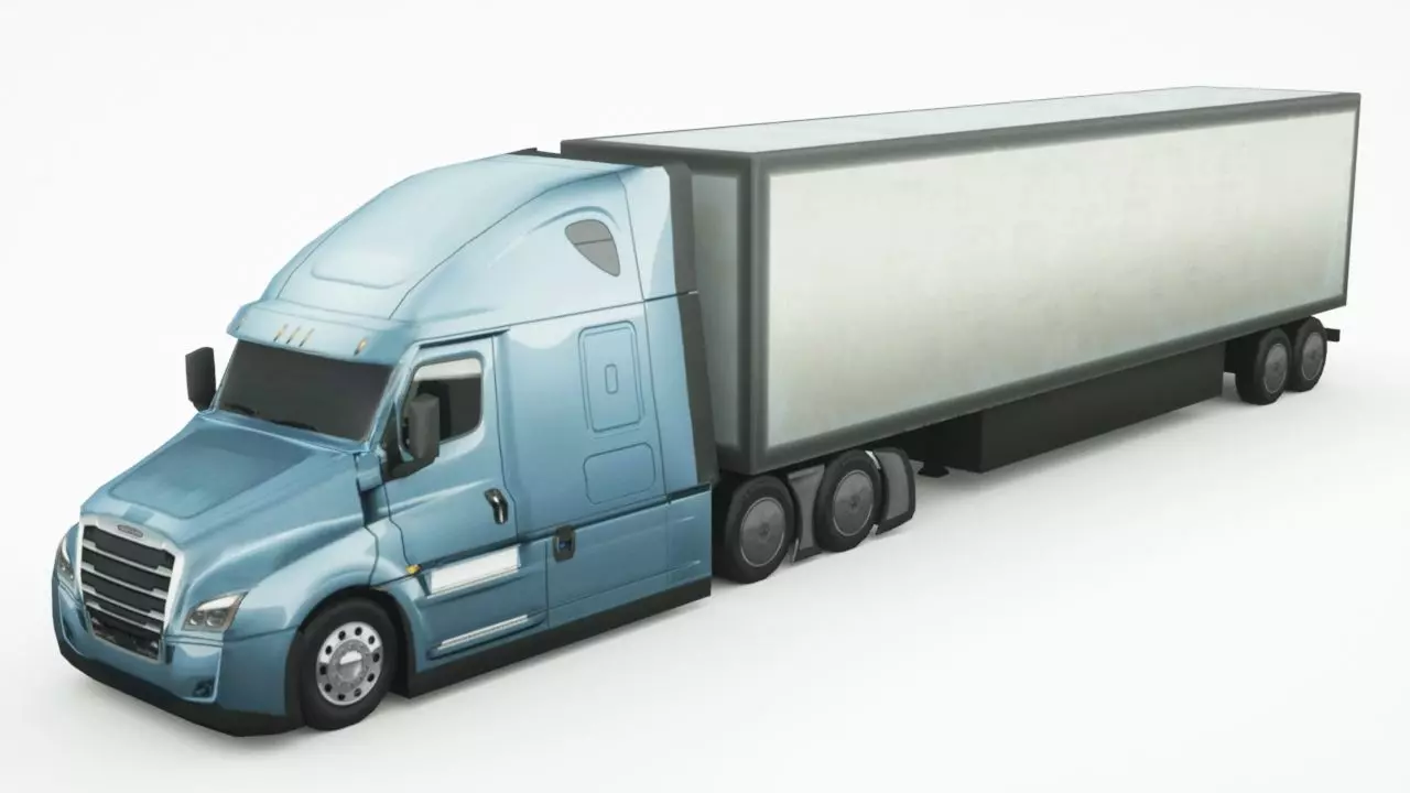 Freightliner eCascadia 2020 Low-poly 3D model