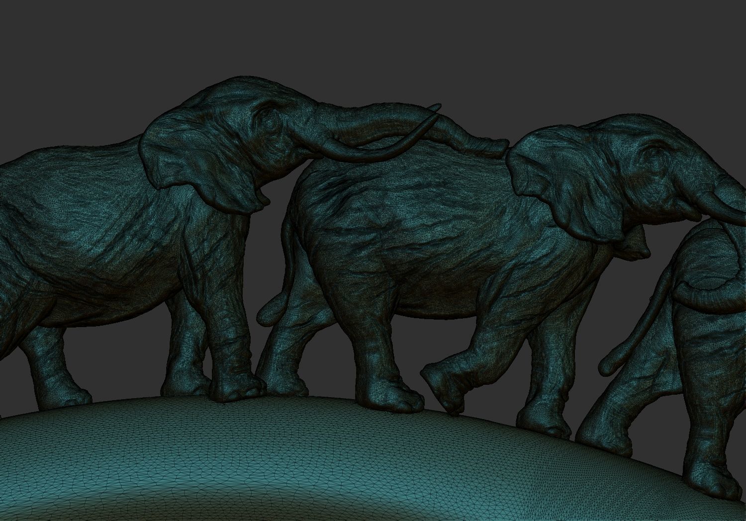 Carved Ivory Elephant Bridge 3d printable model tusk V2 3D print model_11