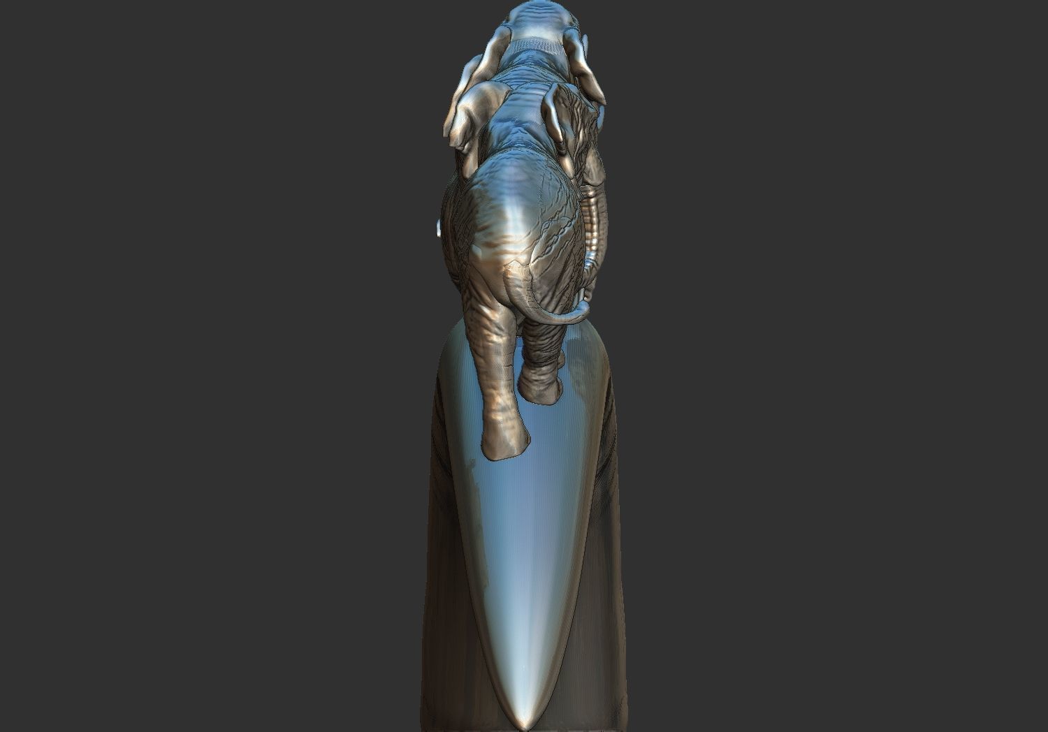 Carved Ivory Elephant Bridge 3d printable model tusk V2 3D print model_4