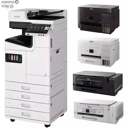 Epson printer set 1 3D model