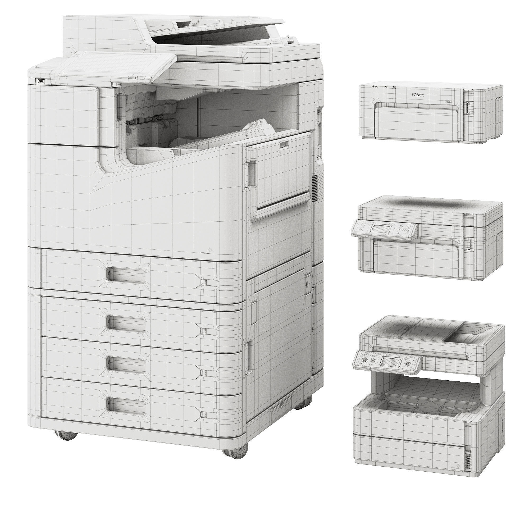 Epson Printer Set 2 3D model_9
