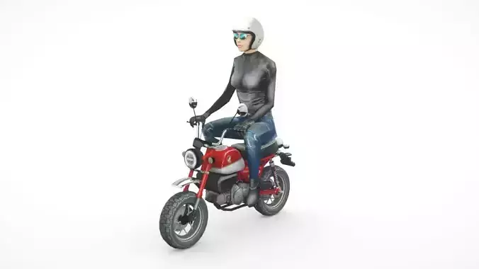 2019 Honda Monkey with Lady Biker