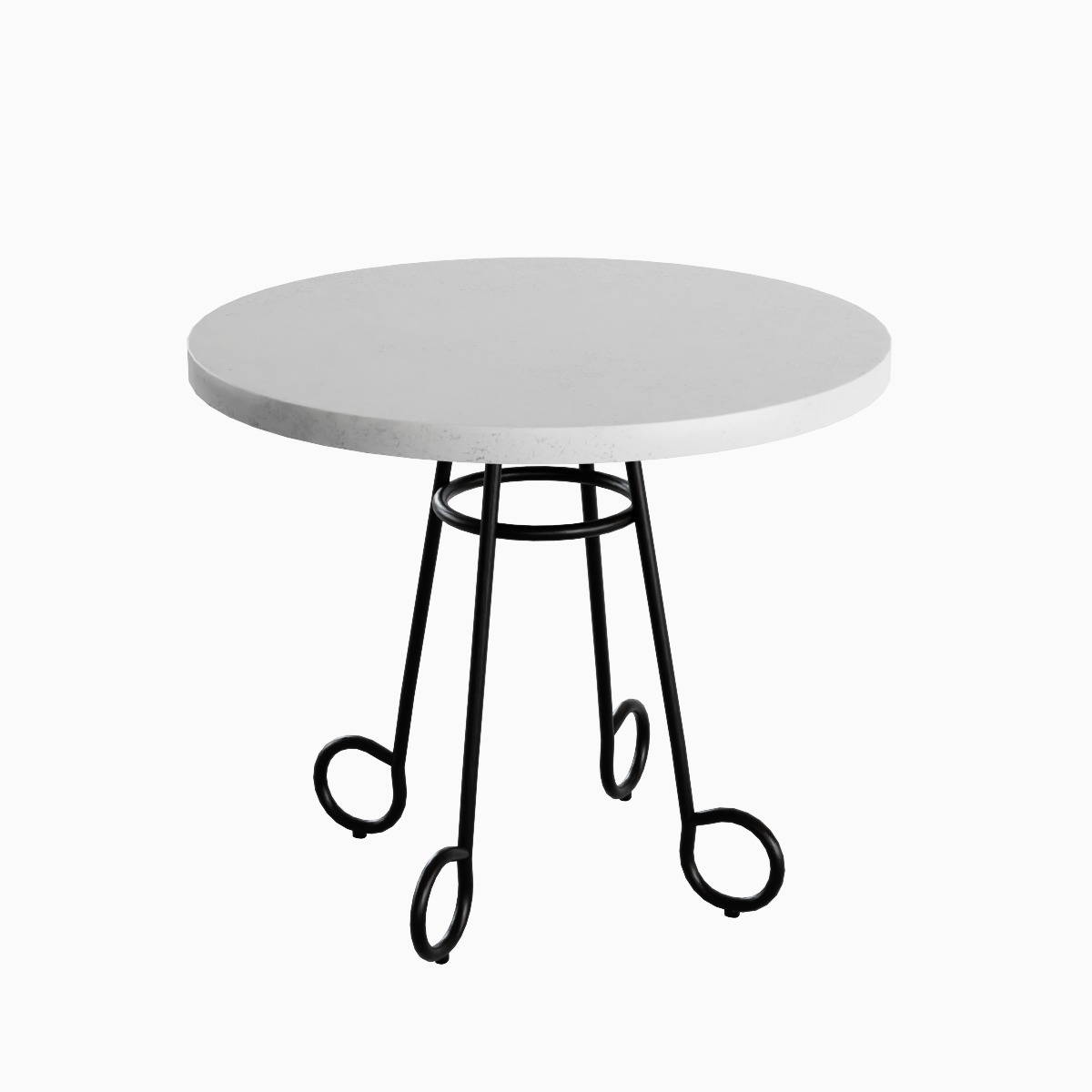 Circle Coffee Table 07 Low-poly 3D model_4