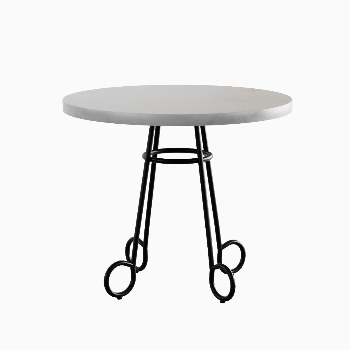 Circle Coffee Table 07 Low-poly 3D model_3