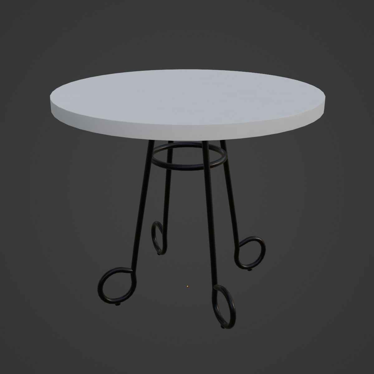 Circle Coffee Table 07 Low-poly 3D model_6