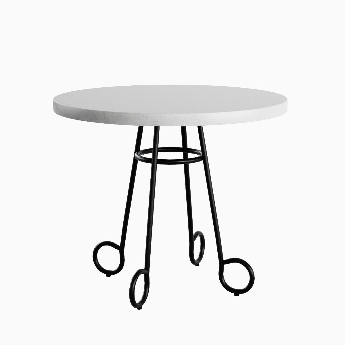 Circle Coffee Table 07 Low-poly 3D model_1