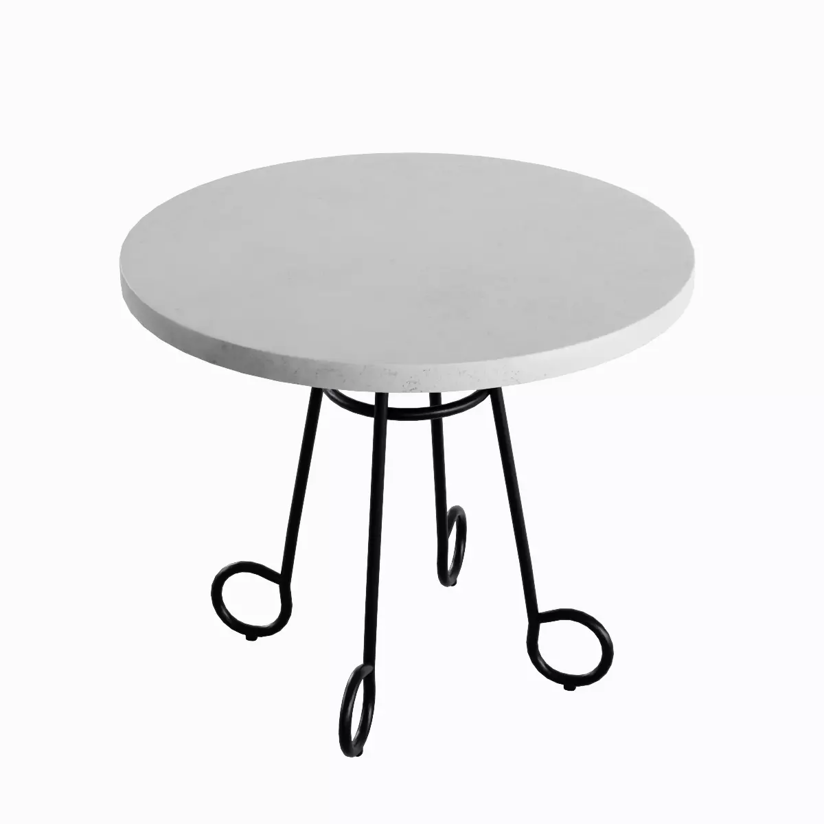 Circle Coffee Table 07 Low-poly 3D model_0