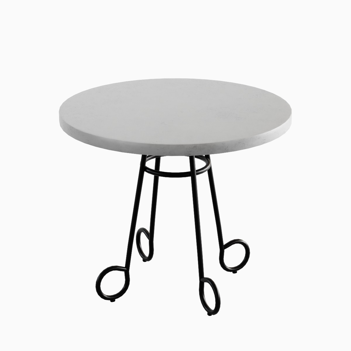 Circle Coffee Table 07 Low-poly 3D model_5