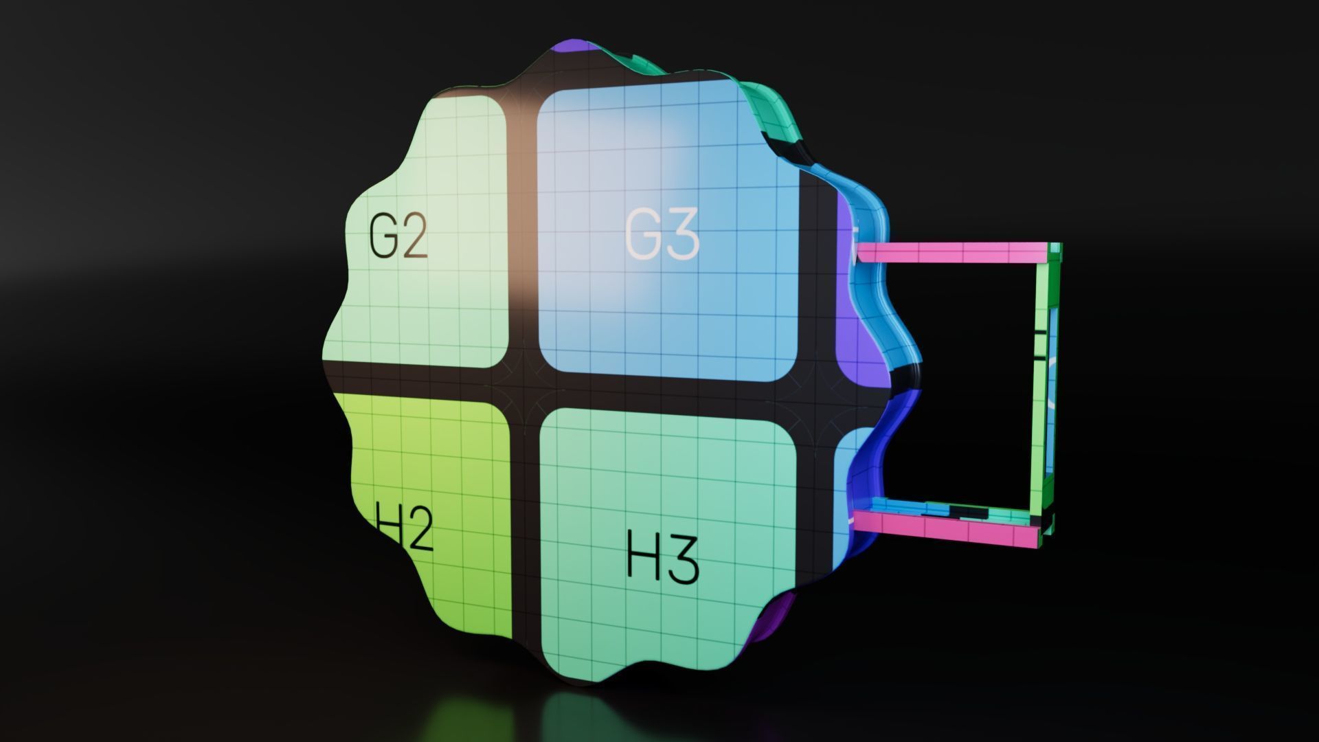 Coffee Shop Signage Low-poly 3D model_6