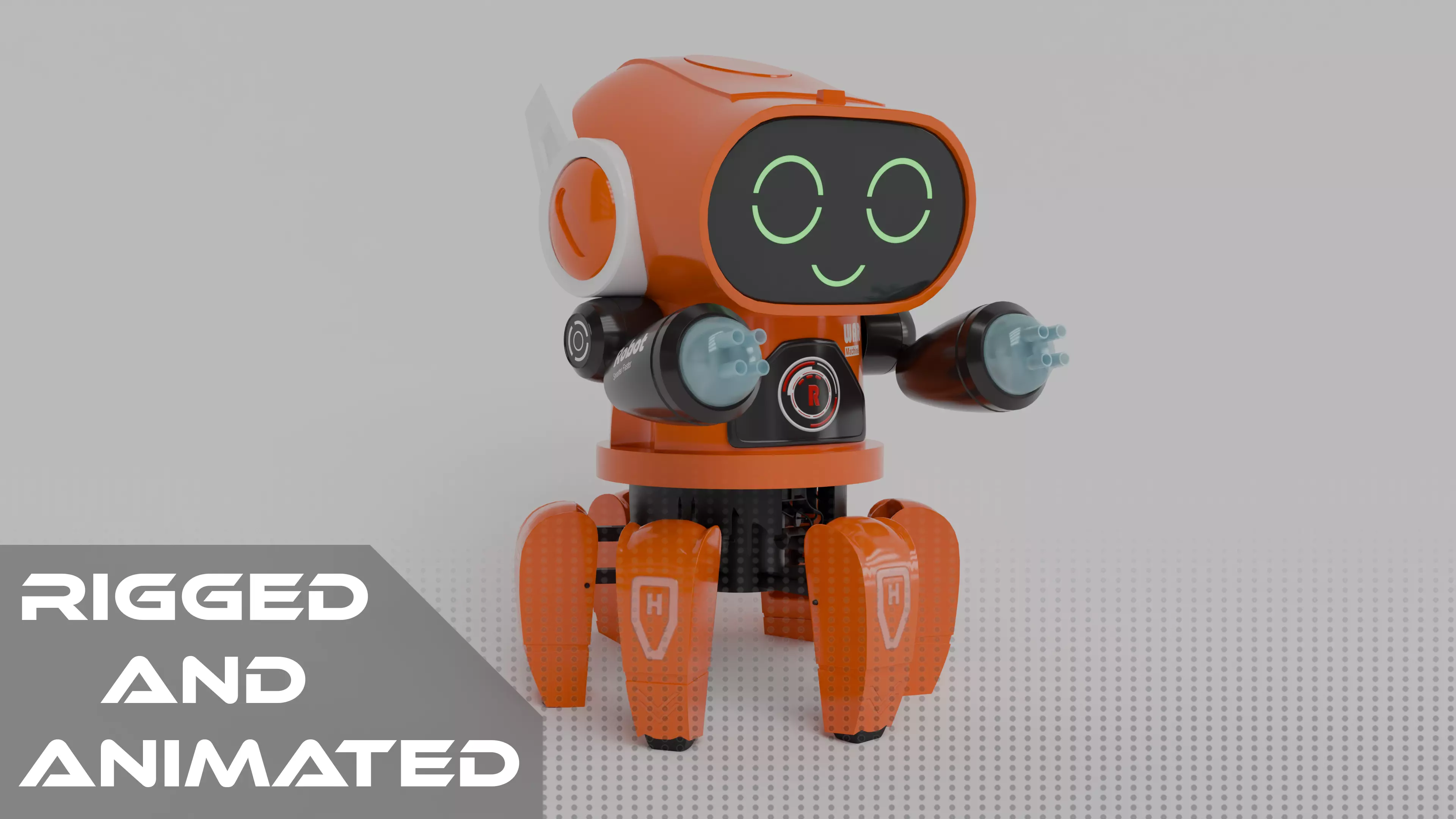 Toyshine Bot Robot warmachine Low-poly 3D model_0